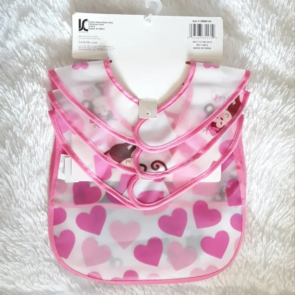 Little Me 3 pk - Toddler Bibs with Crumb Catcher ~ NEW!!!